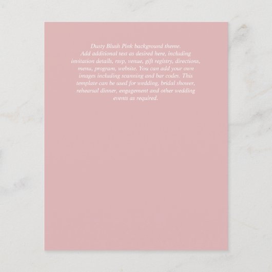 HAUSHALTSMITTEL Rose FOTO Save the Date Monochrome (Rückseite)