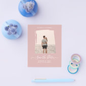 HAUSHALTSMITTEL Rose FOTO Save the Date Monochrome Flyer (Einzeln)