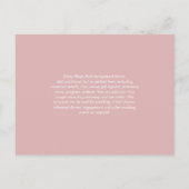 HAUSHALTSMITTEL Rose FOTO Save the Date Monochrome Postkarte (Rückseite)