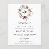 HAUSHALTSMITTEL Rose Monogram Wedding Einladung Flyer (Vorne)