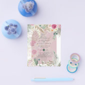 HAUSHALTSMITTEL Rose Pampas Grass Wedding Flyer (Einzeln)