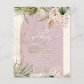 HAUSHALTSMITTEL Rose Peach Pampas Grass Wedding Flyer (Vorne)