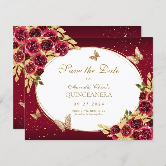 HAUSHALTSMITTEL Roter Gold Schmetterling Quinceane (Vorne/Hinten)