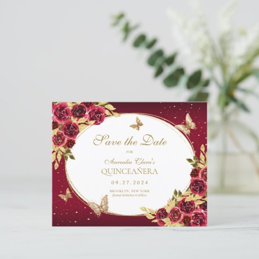 HAUSHALTSMITTEL Roter Gold Schmetterling Quinceane (Stehend Vorderseite)