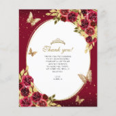 HAUSHALTSMITTEL Rotes Gold Schmetterling Foto Quin (Vorderseite)