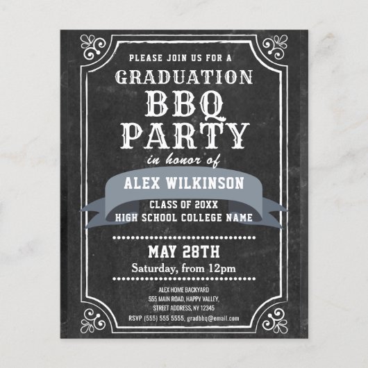 HAUSHALTSMITTEL Rustikale Khalkboard Hintergrund G Flyer (Vorne)