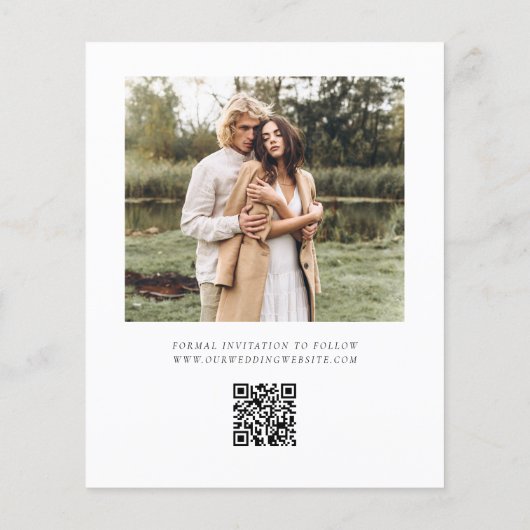 Haushaltsmittel Rustikaler Wald Save the Date Einl Flyer (Hinten)