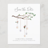 Haushaltsmittel Rustikaler Wald Save the Date Einl Flyer (Vorne)