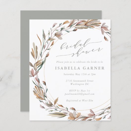 Haushaltsmittel Rustikales Brautparty (Vorne/Hinten)