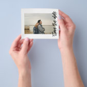 Haushaltsmittel Save the Date Einfache Grenze Foto Flyer (Gruppe)