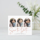 HAUSHALTSMITTEL Save the Date Kupfer-Rose Gold-Mar (Stehend Vorderseite)