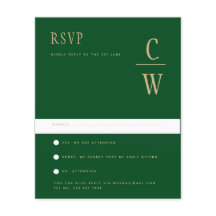 HAUSHALTSMITTEL Smarald Green Gold Wedding RSVP