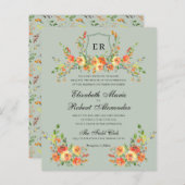 HAUSHALTSMITTEL Sonnenuntergang Monogram Green Wap (Vorne/Hinten)