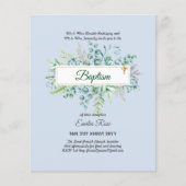 HAUSHALTSMITTEL Taufe Bautizo Bautismo GREENERY lä Flyer (Vorne)