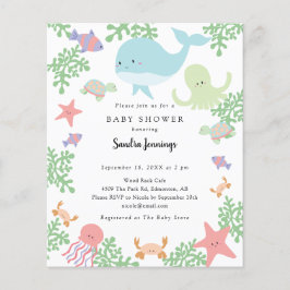 Haushaltsmittel unter der Sea Baby Shower Niedlich