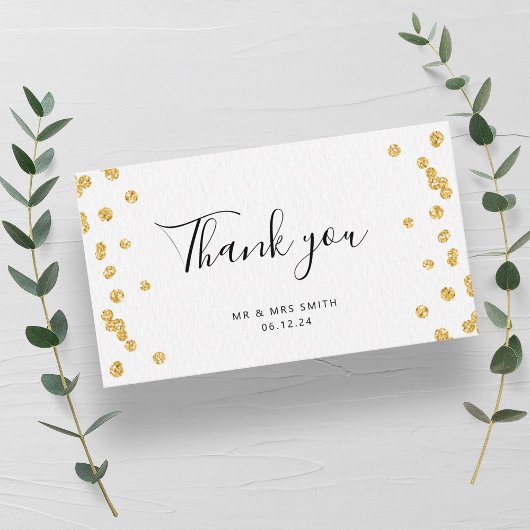 HAUSHALTSMITTEL Vielen Dank Einfügung des Gold-Gli Begleitkarte