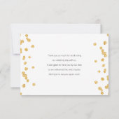 HAUSHALTSMITTEL Vielen Dank Einfügung des Gold-Gli Mitteilungskarte (Rückseite)