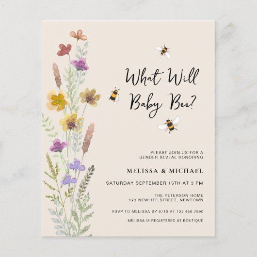 Haushaltsmittel Was wird die Einladung von Baby-Ge (Vorderseite)