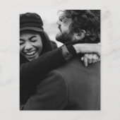 Haushaltsmonogramm Elfenbein Foto Einladung Hochze (Rückseite)