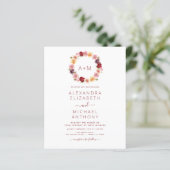 Haushaltsmonogramm Floral Dusty Rose Rosa Hochzeit (Stehend Vorderseite)