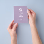 Haushaltsmonogramm Lilac Save the Date Flyer (Gruppe)