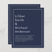 HAUSHALTSNavy Blue Monochrome WEDING (Vorne/Hinten)