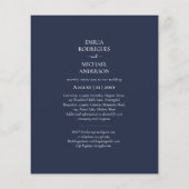 HAUSHALTSNavy Blue Monochrome WEDING Flyer (Hinten)