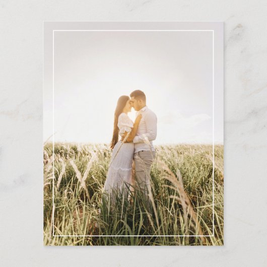 HAUSHALTSNavy Blue Monochrome WEDING Flyer (Hinten)