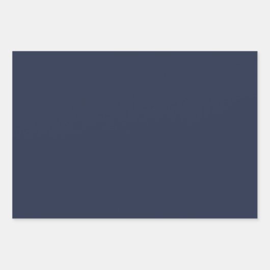 HAUSHALTSNavy Blue Monochrome WEDING Geschenkpapier Set (Vorderseite)