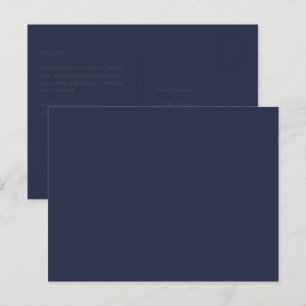 HAUSHALTSNavy Blue Monochrome WEDING Postkarte