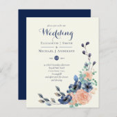 HAUSHALTSNavy Coral Elegance - Blumenhochzeiten (Vorne/Hinten)