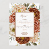 Haushaltsneutraler Boho Terracotta Begleitkarte (Vorderseite)