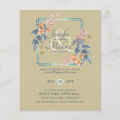 HAUSHALTSPARTENBlätter Hochzeit im Herbst lädt Aqu (Vorderseite)