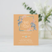 HAUSHALTSPARTENBlätter Hochzeit im Herbst lädt Aqu (Stehend Vorderseite)