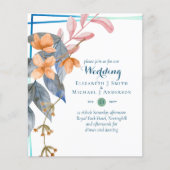 HAUSHALTSPARTENBlätter Hochzeit im Herbst lädt Aqu (Vorderseite)