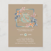 HAUSHALTSPARTENBlätter Hochzeit im Herbst lädt Aqu (Vorderseite)