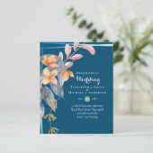 HAUSHALTSPARTENBlätter Hochzeit im Herbst lädt Aqu (Stehend Vorderseite)