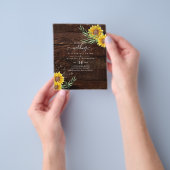 HAUSHALTSPARTENsonnenblumen Rustikale Holzverheira Flyer (Gruppe)