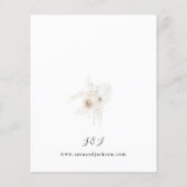 Haushaltsperlen und Hochzeiten mit weißer Blüte Flyer (Hinten)