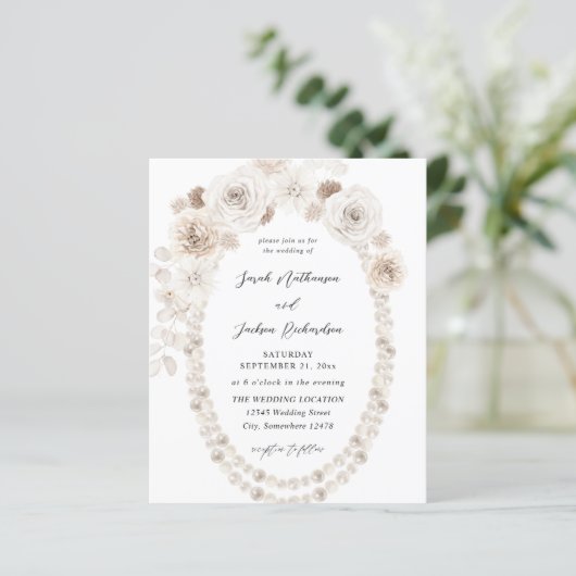 Haushaltsperlen und Hochzeiten mit weißer Blüte V2 (Stehend Vorderseite)