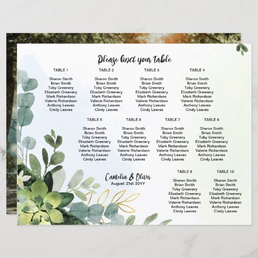 HAUSHALTSPLAN 10 Tabelle Hochzeitssattelgarten (Vorne/Hinten)