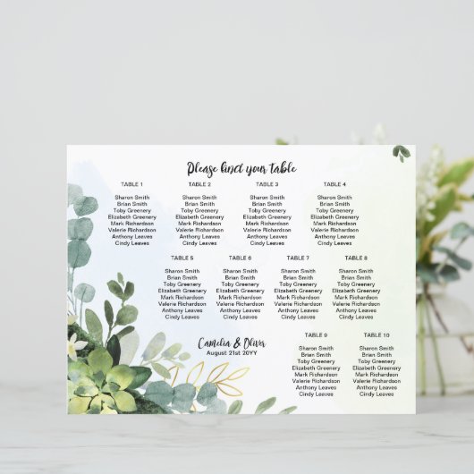 HAUSHALTSPLAN 10 Tabelle Hochzeitssattelgarten (Stehend Vorderseite)