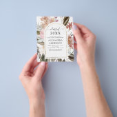 Haushaltsplan 2022 Abschluss Boho Dusty Pink Burgu Flyer (Gruppe)