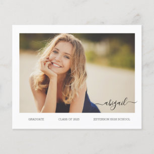 HAUSHALTSPLAN 2023 Foto Grad-Ankündigungskarte Flyer