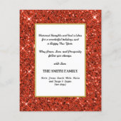 Haushaltsplan 2023 Kalender 12 Rote Glitzer-Karte (Rückseite)