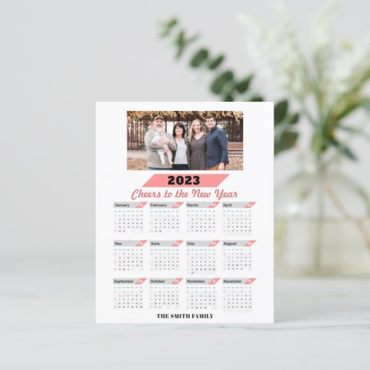 HAUSHALTSPLAN 2023 Kalender Modern Family Foto Car (Stehend Vorderseite)
