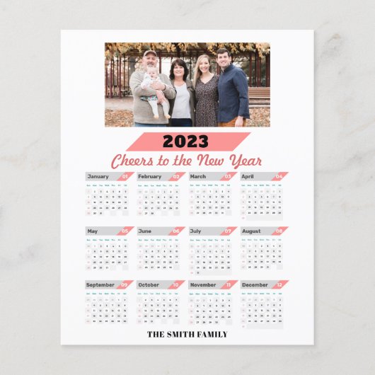 HAUSHALTSPLAN 2023 Kalender Modern Family Foto Car (Vorderseite)