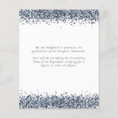 Haushaltsplan 2024 Abschluss Blue Glitzer Ankündig (Rückseite)