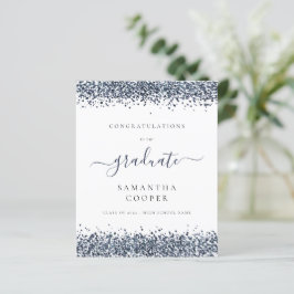 Haushaltsplan 2024 Abschluss Blue Glitzer Ankündig