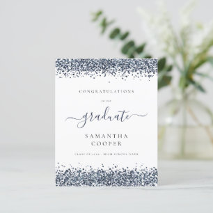 Haushaltsplan 2024 Abschluss Blue Glitzer Ankündig